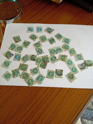 Half penny stamps used - half, lot