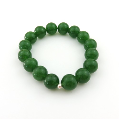 Genuine green jade bracelet - green,