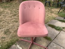 Beautiful dusky pink soft bedroom accent chair