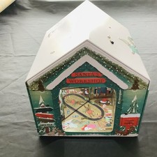 M&S Santa's Musical House Cookie Chocolate Chip Light up Workshop Empty Tin 