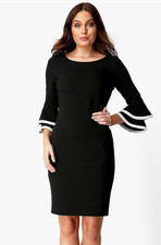 Roman Black White Dress Size