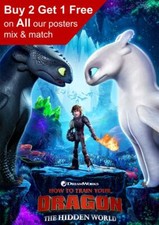 How To Train Your Dragon 3 The Hidden World 2019 Movie Poster A5 A4 A3 A2 A1