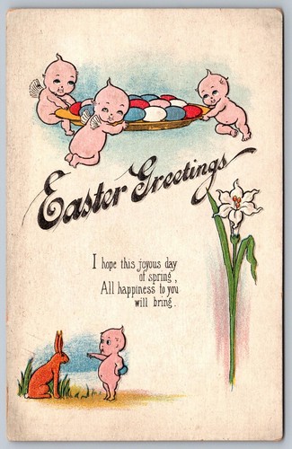 Antique easter postcard - easter,