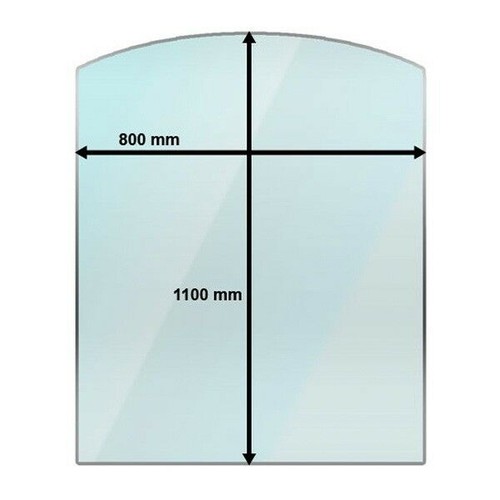 Glass hearth for wood - glass,