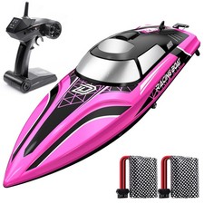 DEERC High Speed RC Boat LED Light 30 Mins 20 MPH Self Righting Pool Lake Toy