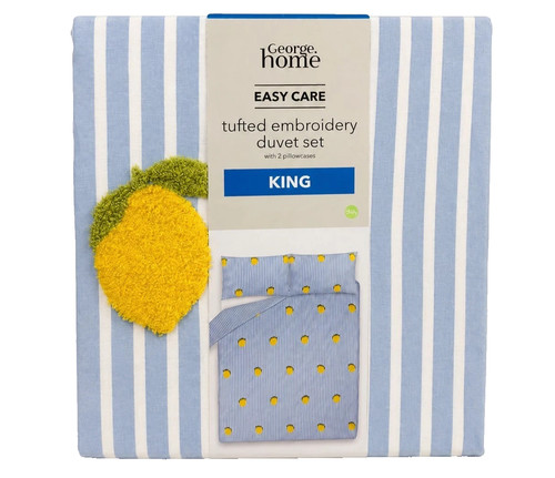 Lemons tufted lemon king size - lemons,