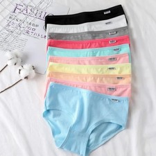 7Pcs Women Cotton Briefs Mid