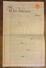 1895 Vellum Indenture. W. G