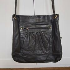 Fenn Wright Manson Studio black leather messenger crossbody bag Oversize knots
