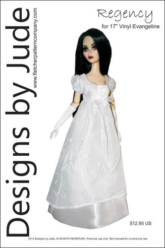 Regency dress doll clothes - dress,
