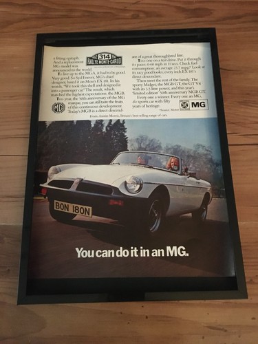 Mgb sports car - car-1975, framed