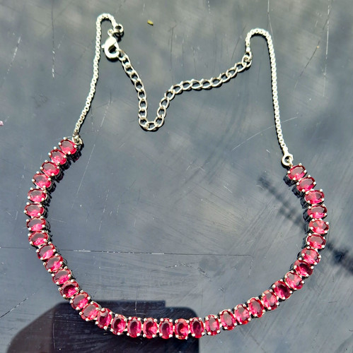 Silver tone tennis chain - silver,