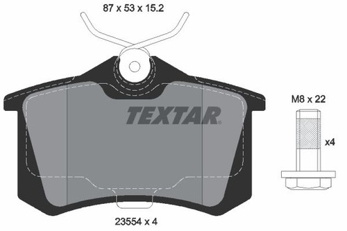 Fits textar 2355401 brake - brake, pad