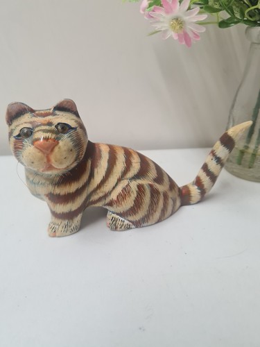Vintage wooden tiger cat - tiger,