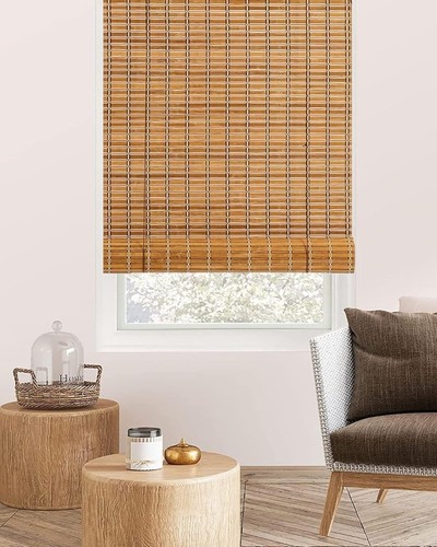 Bamboo blinds natural wooden - natural,