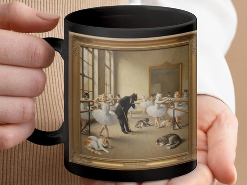 Cat dance class coffee - class, mug