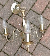 Lovely vintage Flemish style 3 arm gold/brass plated Chandelier