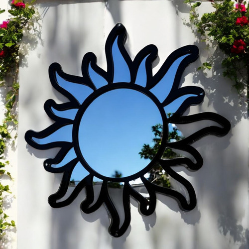 Sunburst acrylic garden mirror - garden,