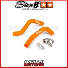 S6-01216600/OR RADIATOR TUBES STAGE6 ORANGE YAMAHA AEROX 50CC LC (BEFORE '