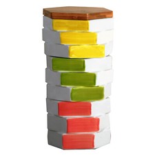 3 Tier Food Storage Jar Wooden