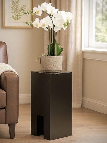 Solid hardwood table - solid, black