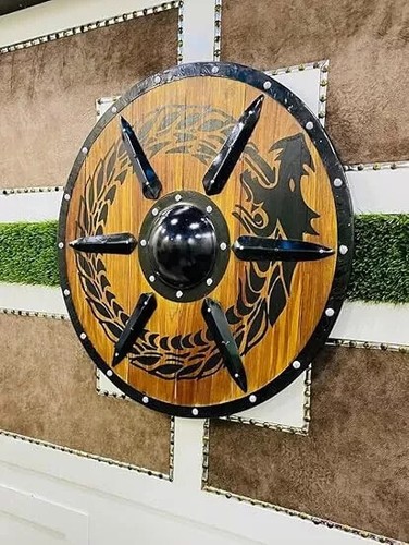 Yellow ragnar viking - ragnar, shield