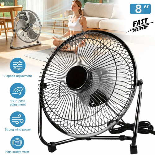 Metal floor fan high - metal,