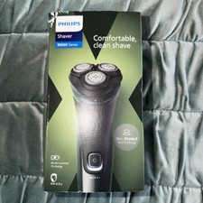 Philips 3000X Mens Shaver Wet or Dry Electric Rotary Shaver 4D Flex Heads -X3052