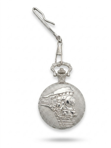 Silver vintage train pocket - vintage,