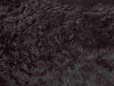 Very Dark Brown Part Sheepskin Hide Soft short Curly 3mm pile - 1.75 sq ft HR115
