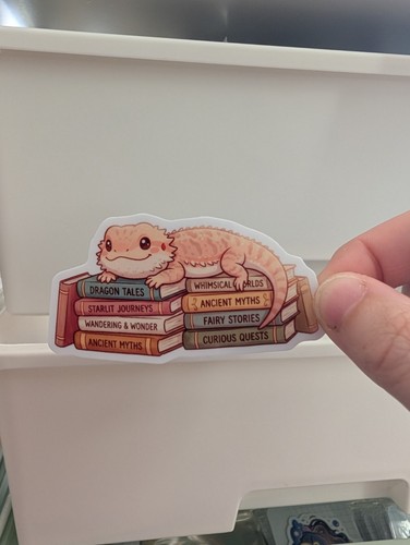 Bearded dragon bookish merch - bearded,