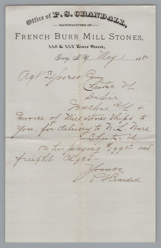 1880 antique billhead - 1880, billhead/invoice