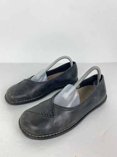 Martens grey leather slip - leather,