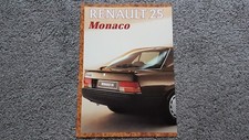 RENAULT 25 MONACO SALES BROCHURE 1986