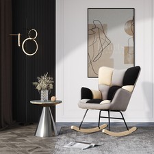 Upholstered Fabric Rocking