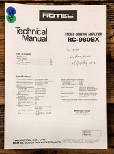 Rotel RC-980BX Preamp /