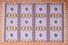Wool Rugs 4x6 Pink Color Hand