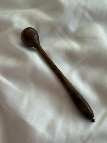 Treen tiny spoon - treen, 5”