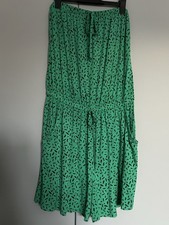 LADIES GREEN STRAPLESS PLAYSUIT by CAPSULE size 14 Worn as seen Excellent cond