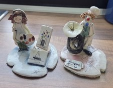 Zampiva Vintage Italian Ceramic Clown And ' Artist at Work'