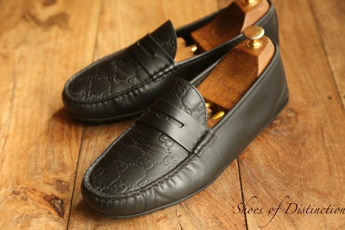 Gucci black leather shoes - leather,