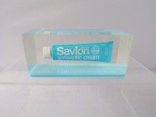 SAVLON ICI Tube In A Lucite Block Advertising With Care From Care Laboratories