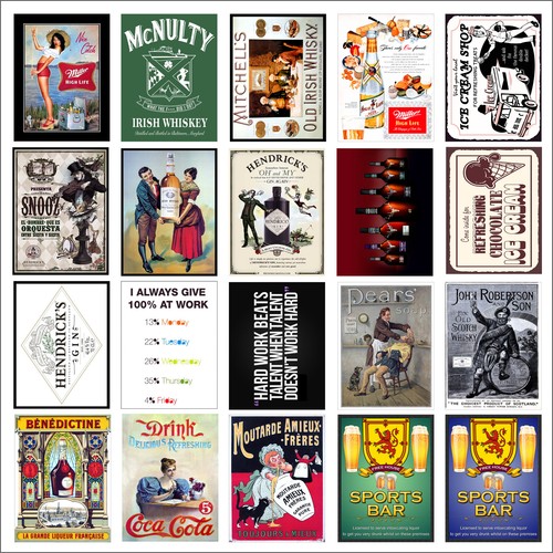 Various retro tin metal - retro,