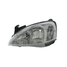 Headlight Vauxhall Corsa C 2000-2003 Chrome Inner Headlamp Passenger Side Left