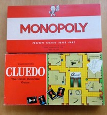 Waddingtons 1972 Vintage Monopoly & Cluedo Board Games Complete & gc