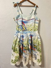 Bernie Dexter 2XL Dress Plus Volup Novelty Print 50s Pin Up Retro Fish Kite