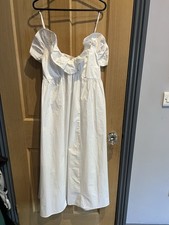 H & M White Cotton Maxi Dress