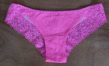 La Senza size 8 flat lace back Brazilian knickers panties briefs low Rise Pink