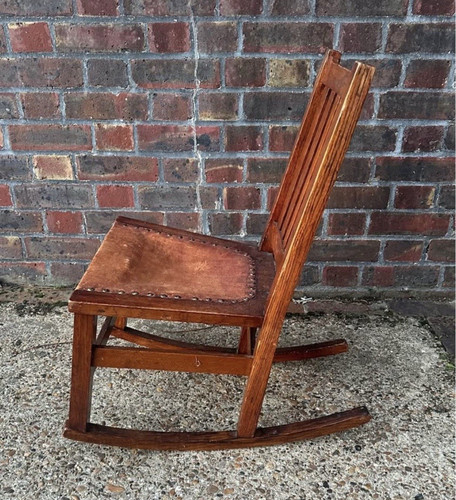 Antique wood rocking chair - rocking,