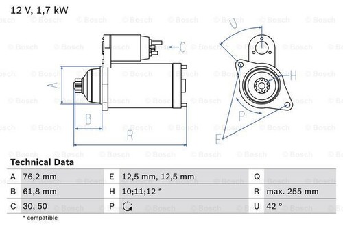 Starter for beetle bora - for,